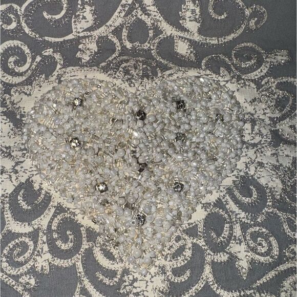 Twisted Heart America deadstock Y2K sherpa hoodie with heart beading detail EUC - Picture 14 of 14